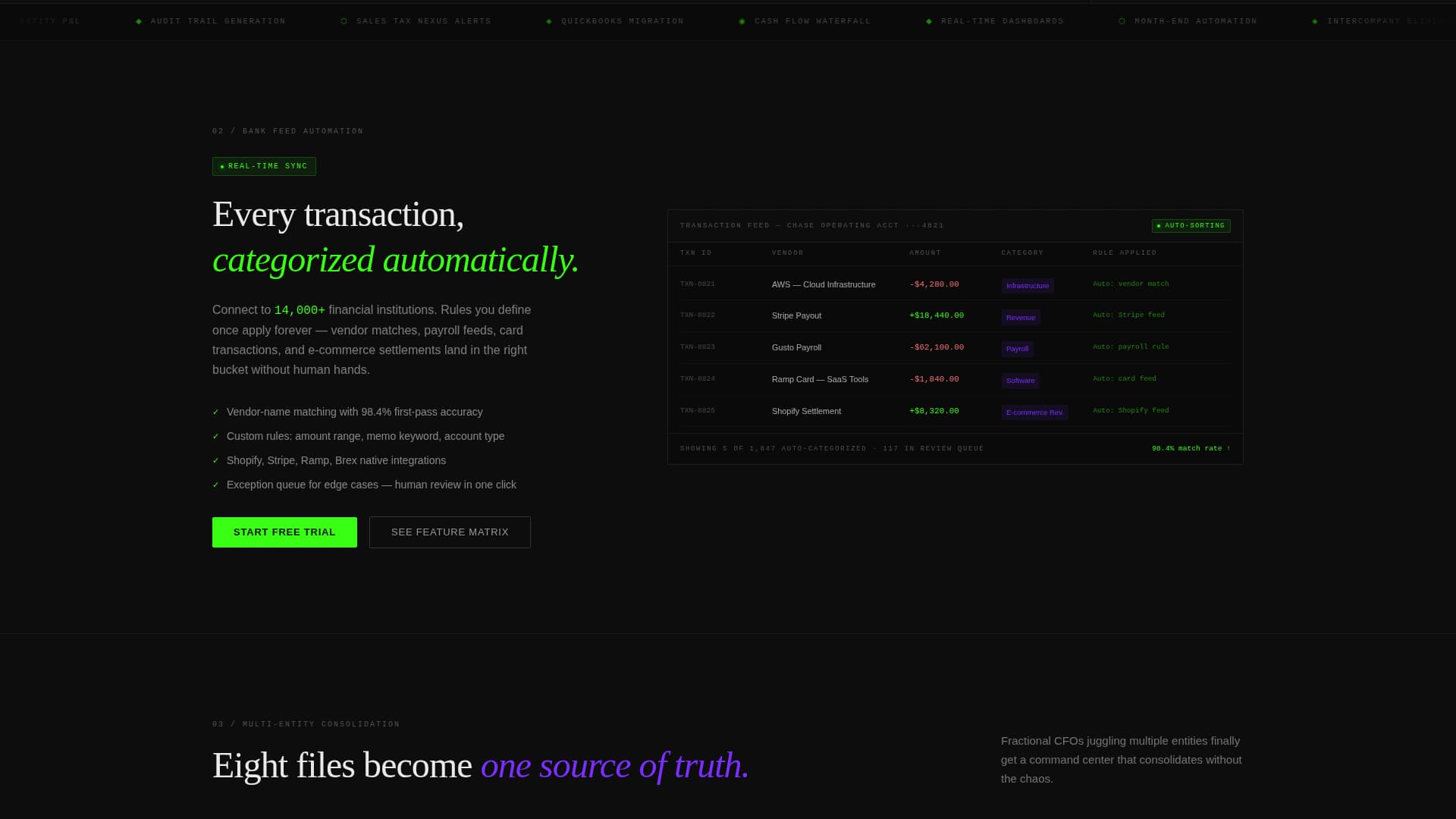 Accounting Vertical SaaS Professional Website Template
