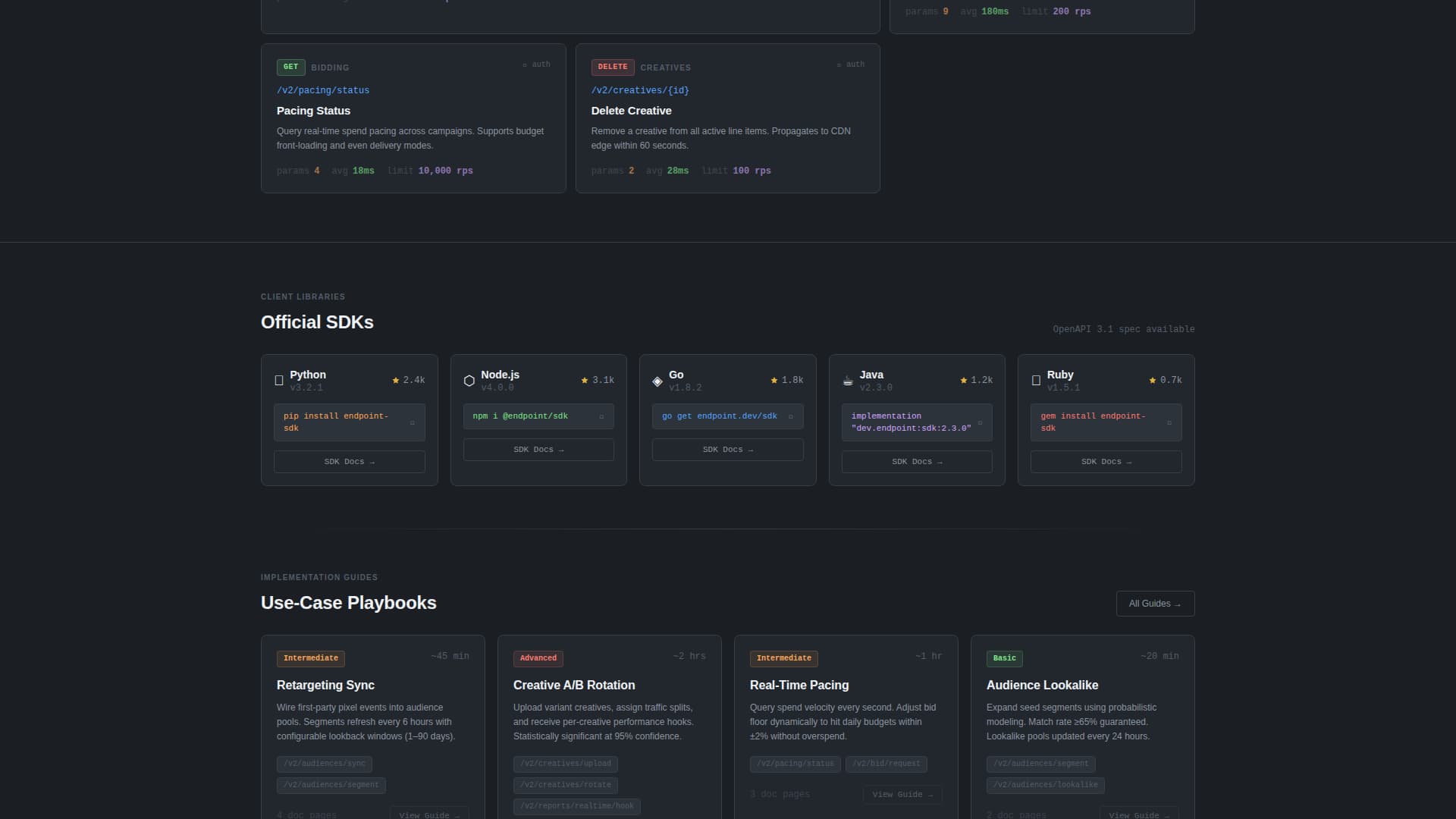 Endpoint - Powerful Adtech Landing Page Template