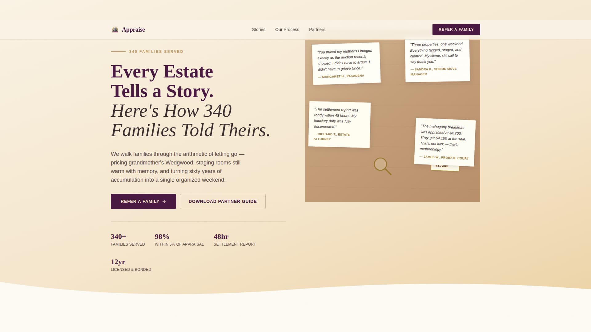 Estate Sale Coordinator Reviews Website Template
