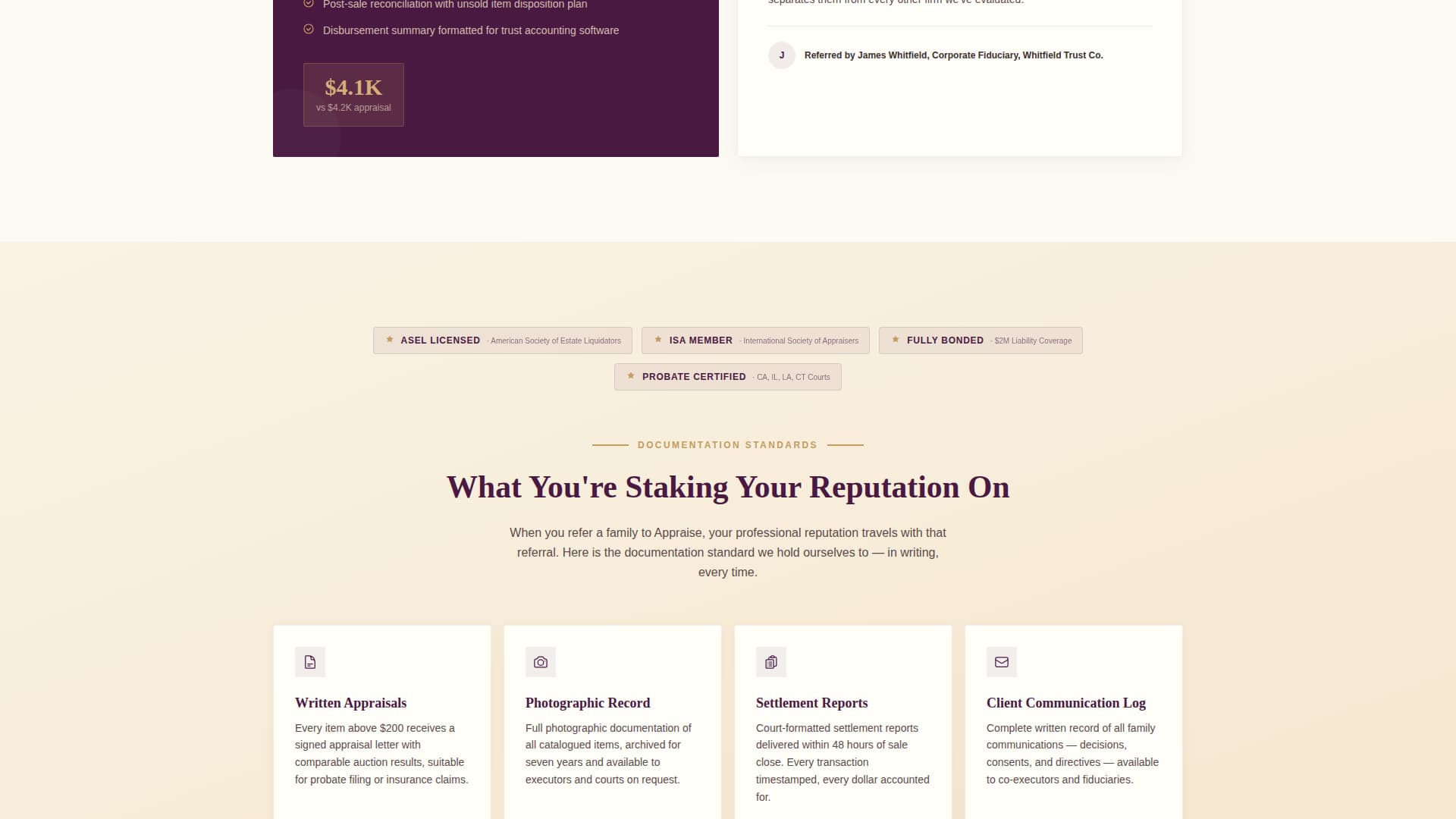 Estate Sale Coordinator Reviews Website Template