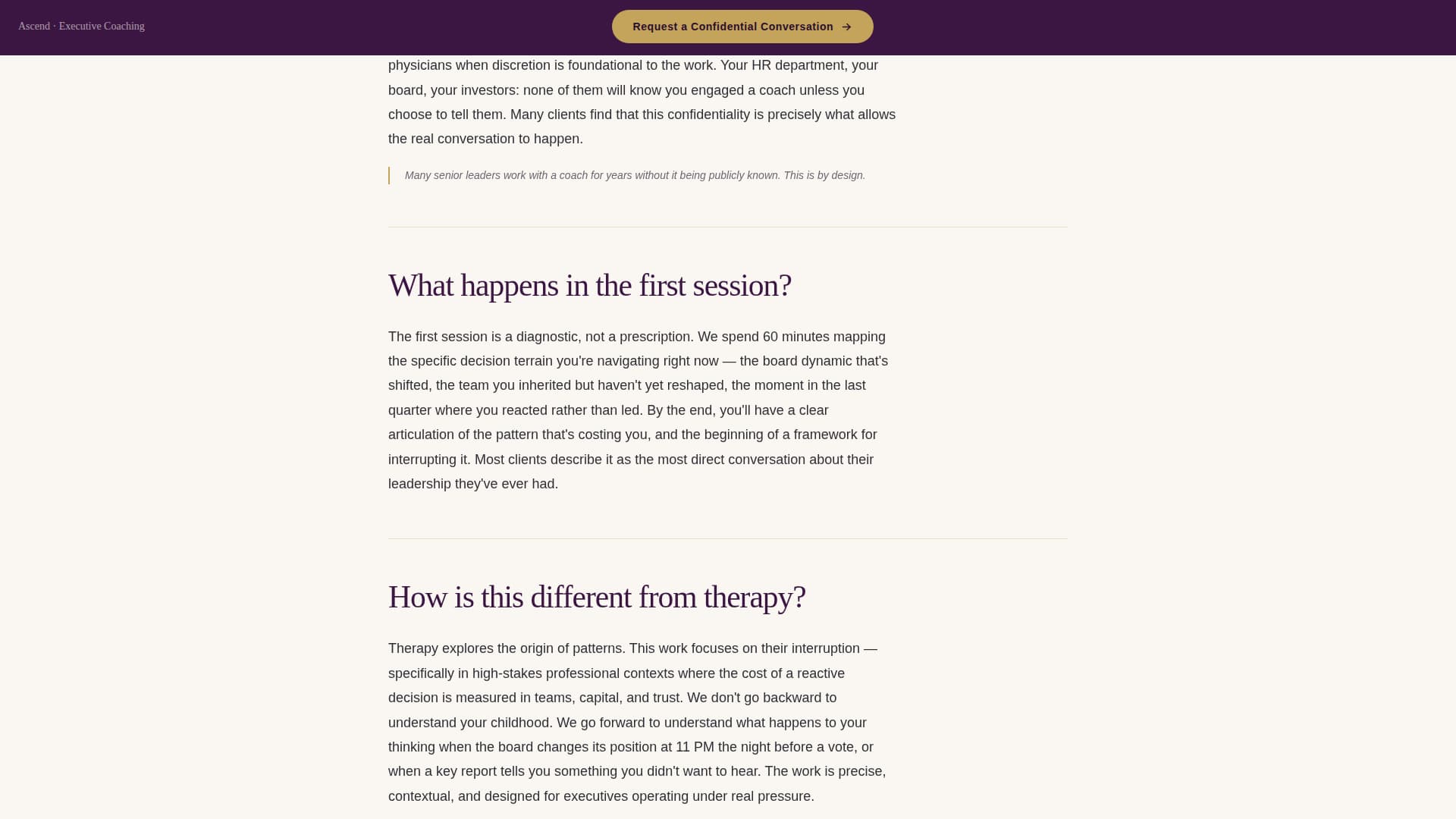 Business Coaching & Mentoring FAQ Website Template