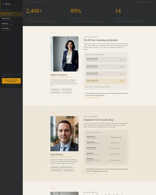Executive Coach Specialist Booking Website Template