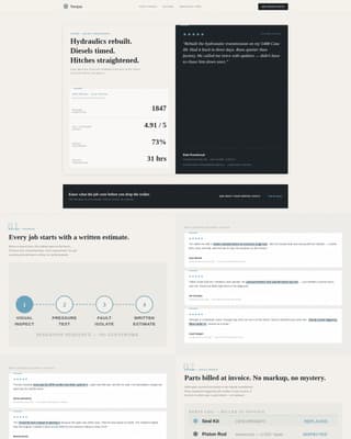 Farm Equipment Mechanic Business Pricing Website Template