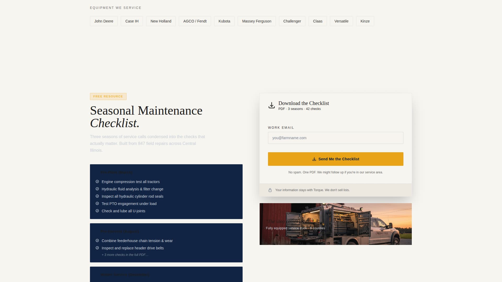 Farm Equipment Mechanic Business Reviews Website Template