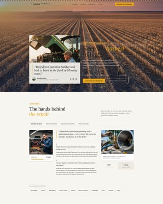 Farm Equipment Mechanic Business Reviews Website Template