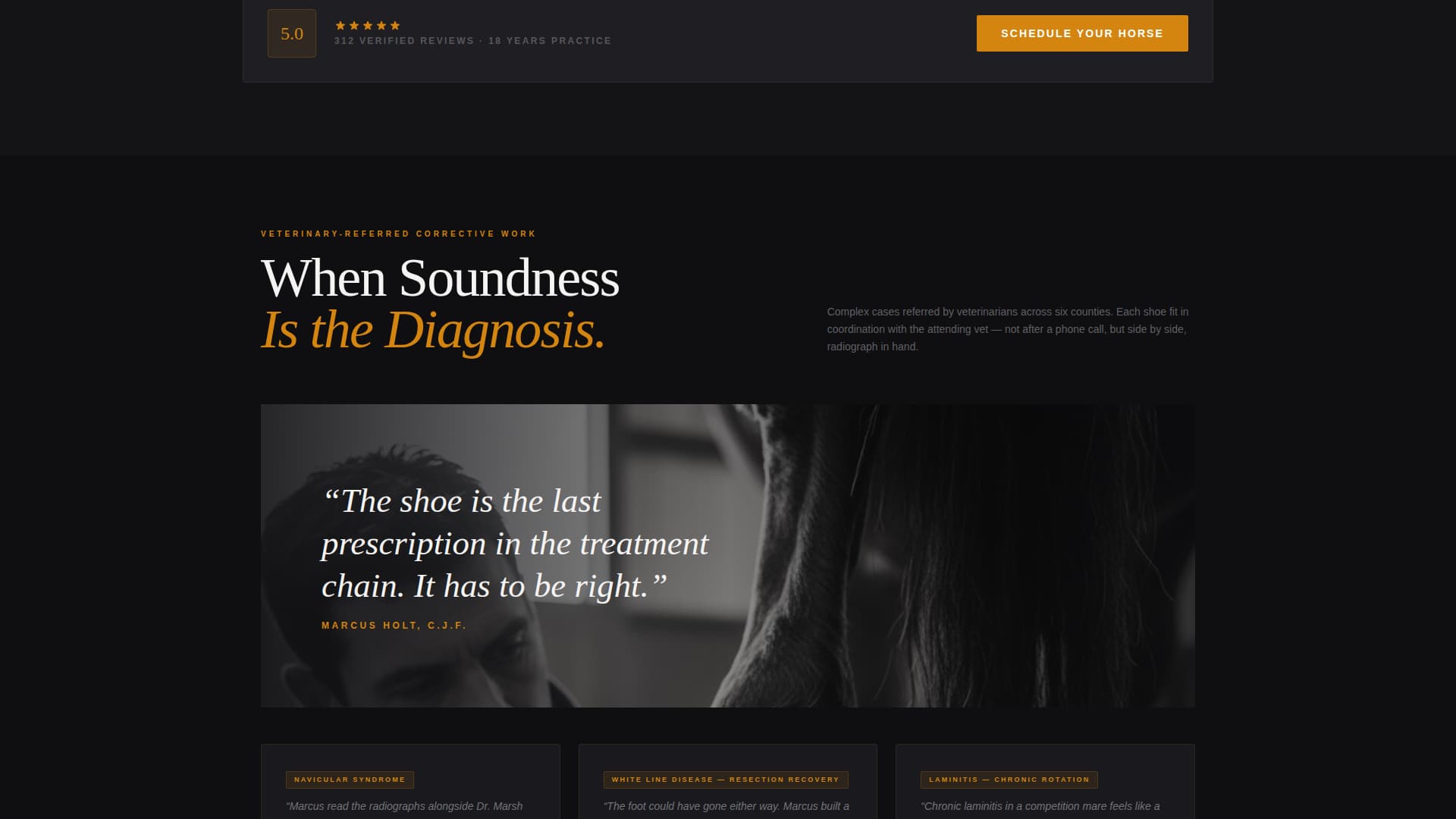 Forge — Skilled Farrier Services Landing Page Template