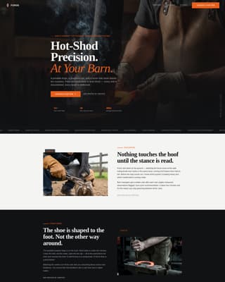 Farrier Booking Website Template