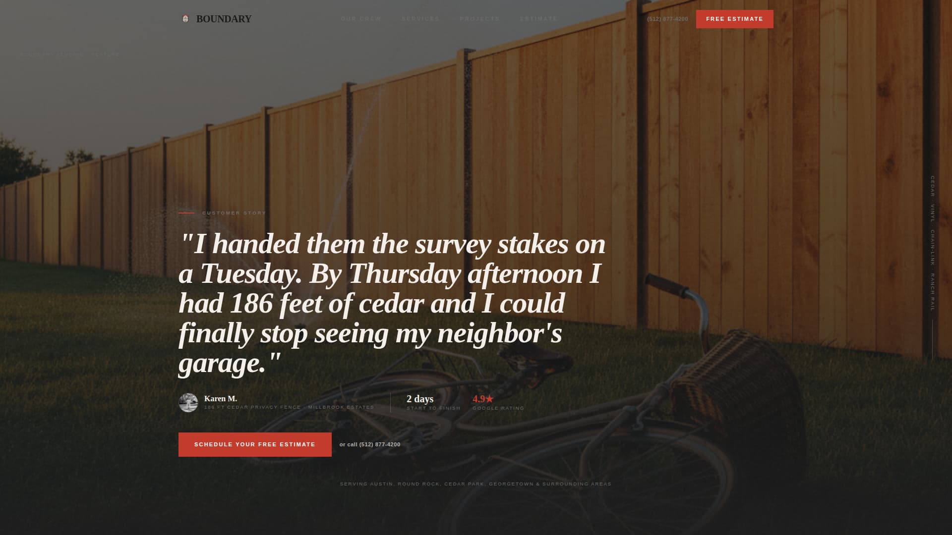 Perimeter — Licensed Vinyl Fencing Landing Page Template