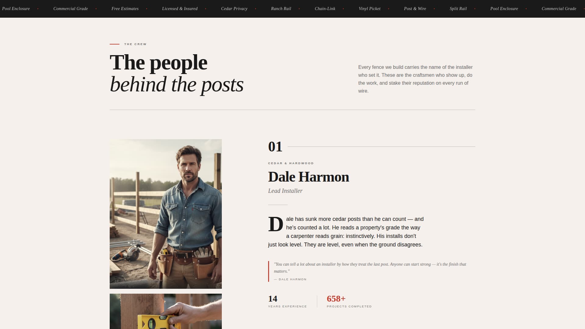 Perimeter — Licensed Vinyl Fencing Landing Page Template