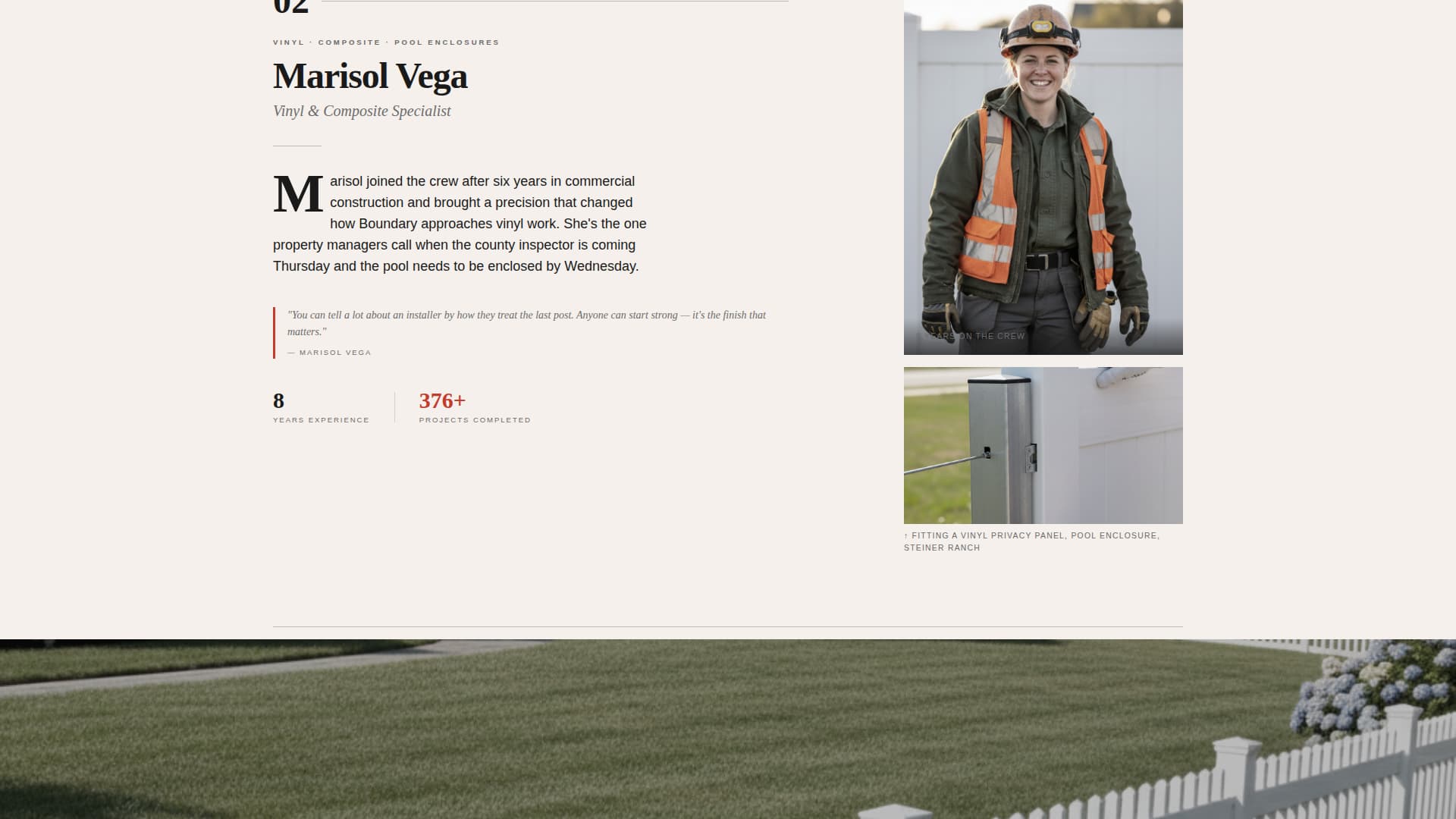 Perimeter — Licensed Vinyl Fencing Landing Page Template