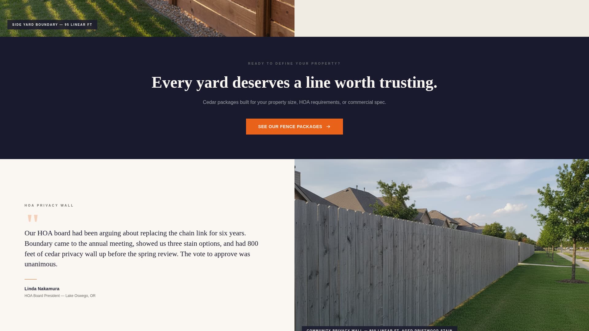 Fortify — Certified Wood Fence Installation Landing Page Template