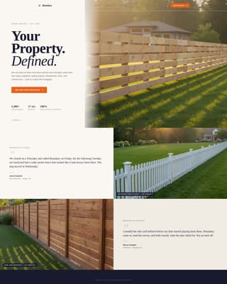 Fortify — Certified Wood Fence Installation Landing Page Template