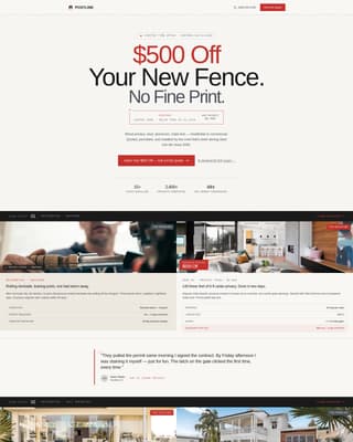 Fence Installer Marketing Booking Website Template