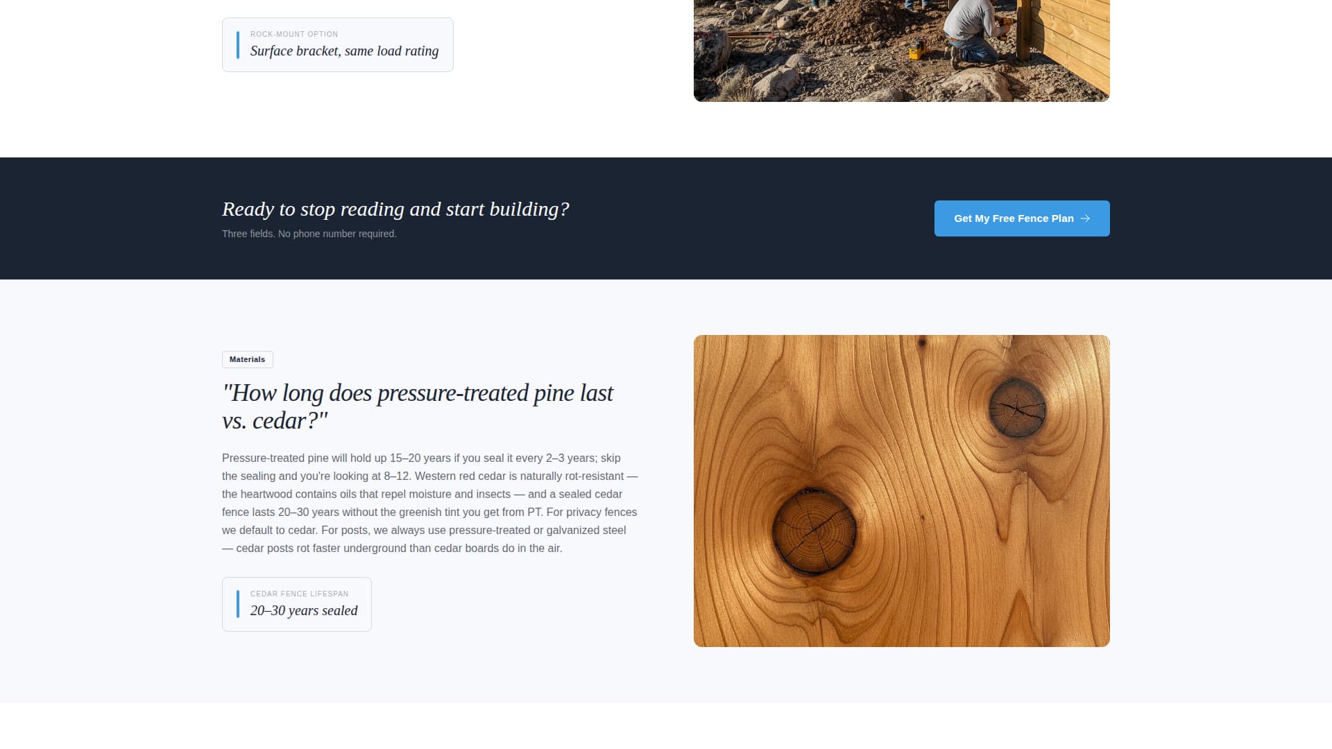 Fence Installer Marketing FAQ Website Template