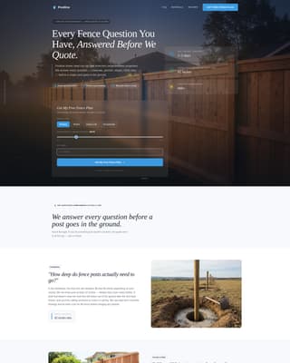 Fence Installer Marketing FAQ Website Template