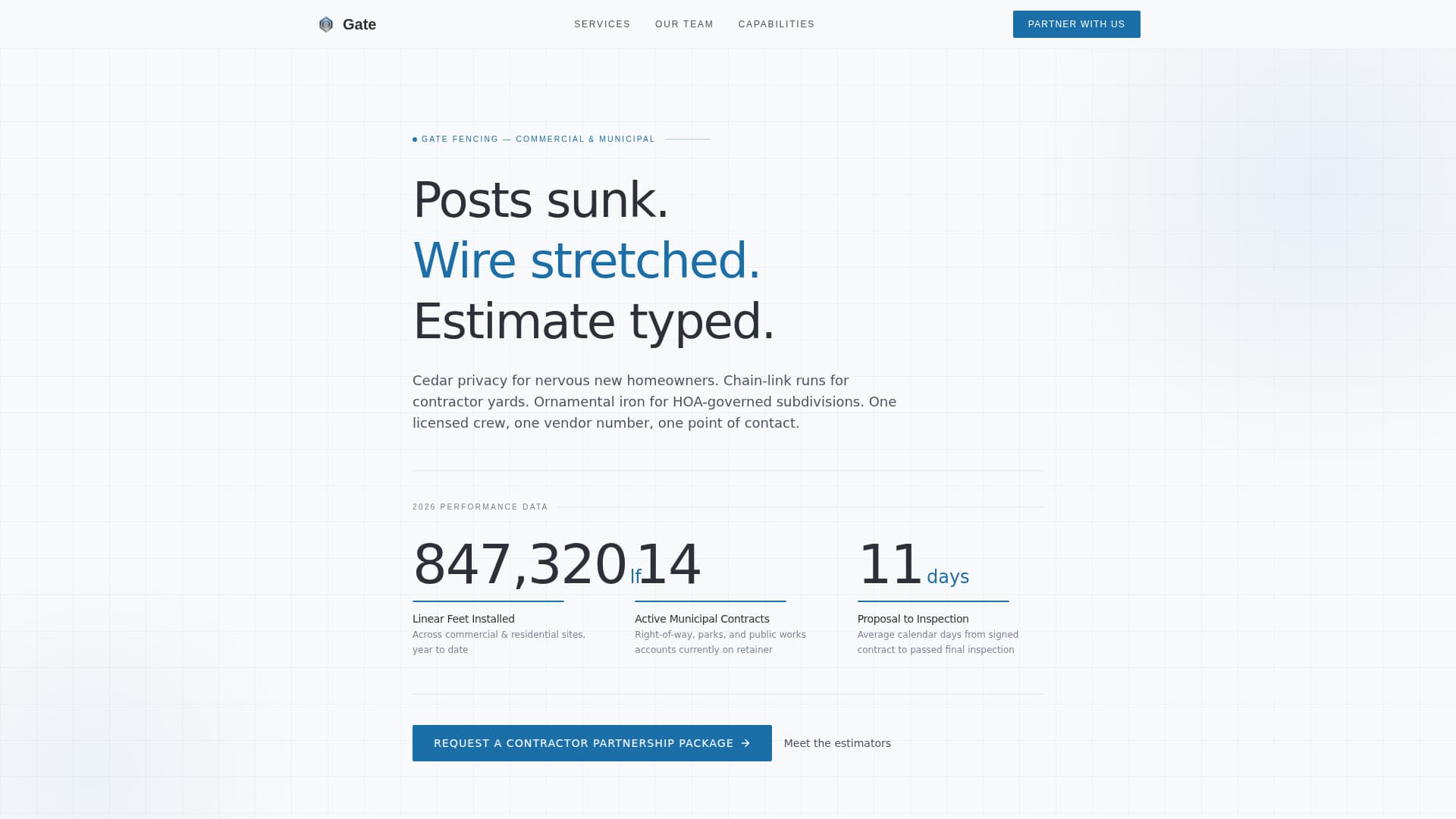 Fence Installer Marketing Professional Website Template