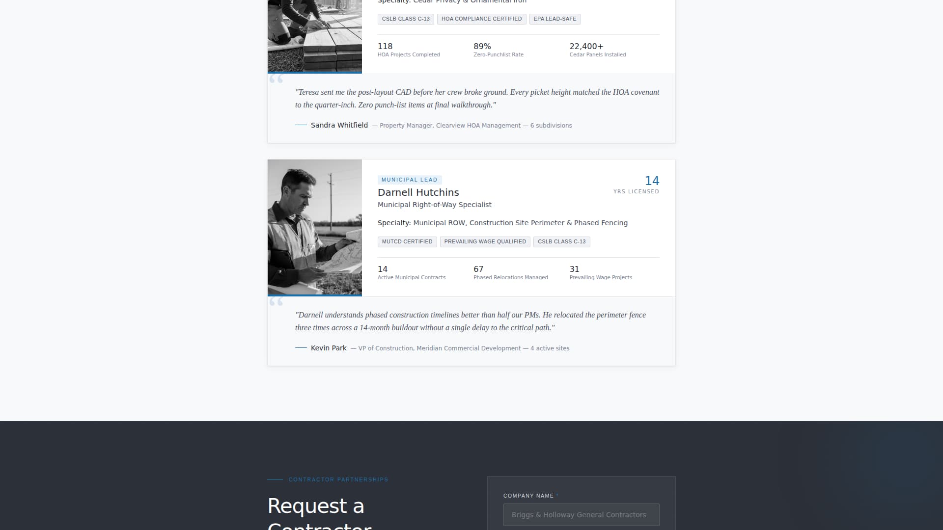 Fence Installer Marketing Professional Website Template