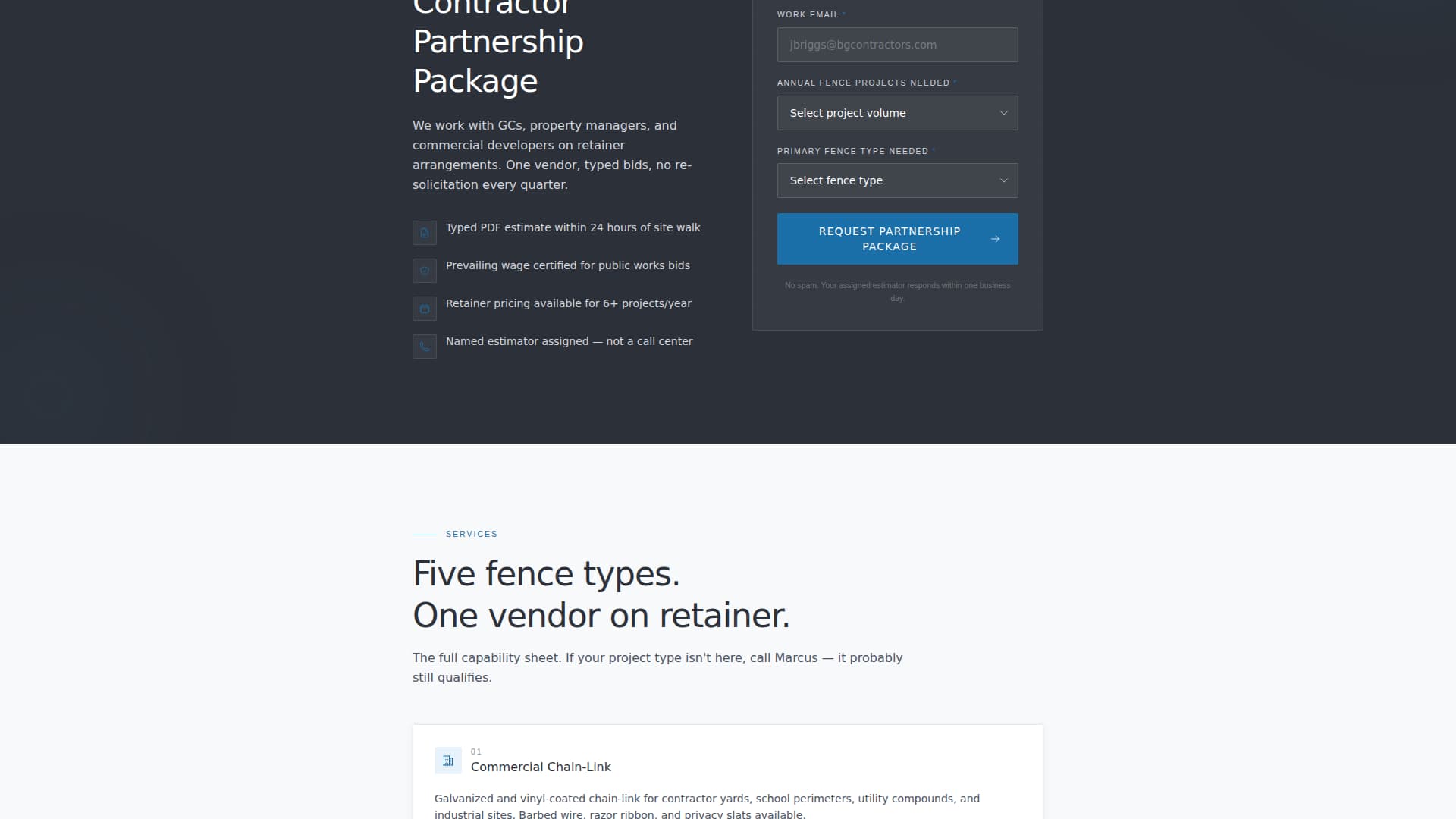 Fence Installer Marketing Professional Website Template