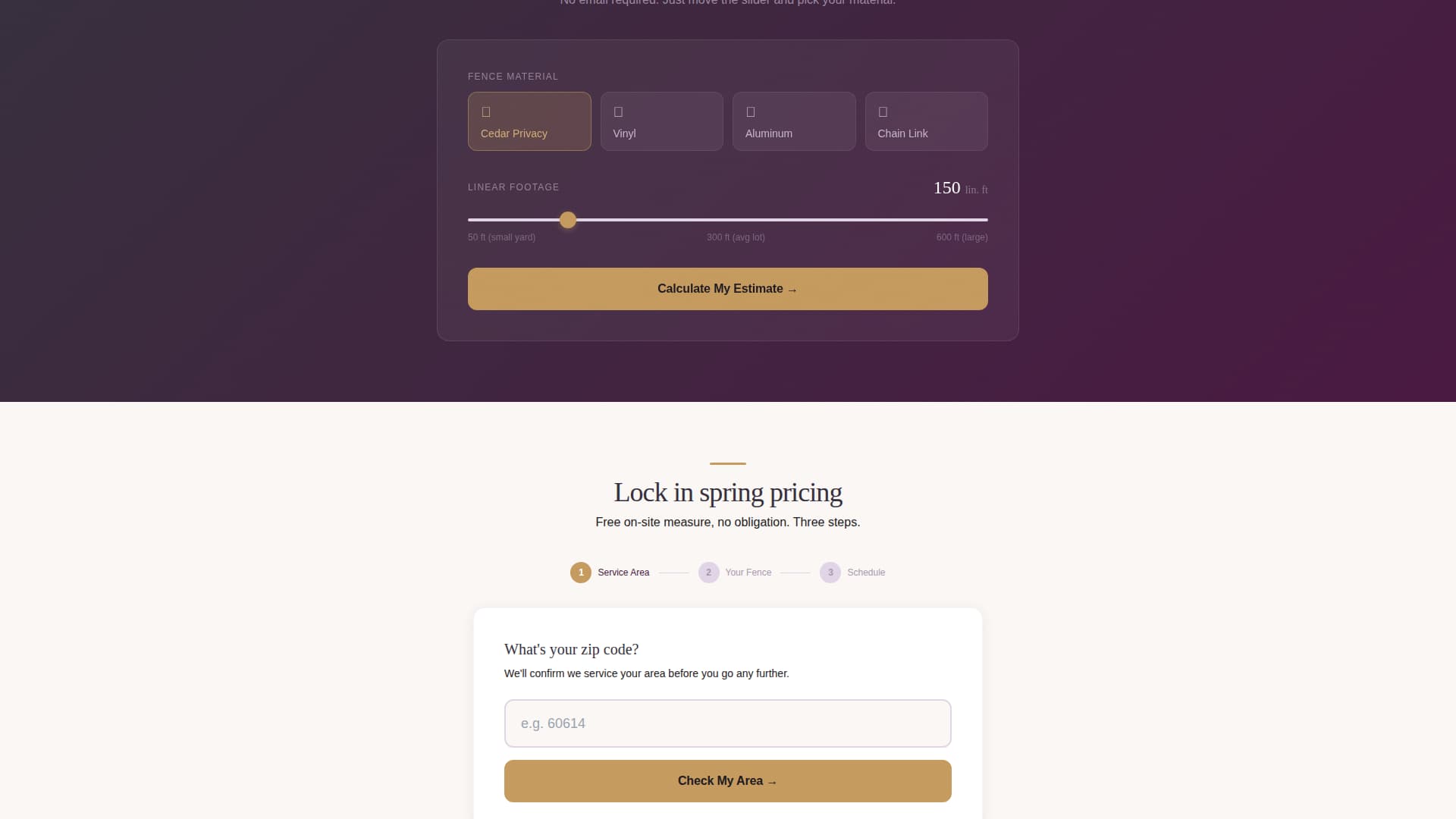 Fence Installer Marketing Advanced Booking Website Template