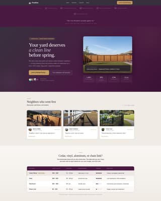 Fence Installer Marketing Advanced Booking Website Template