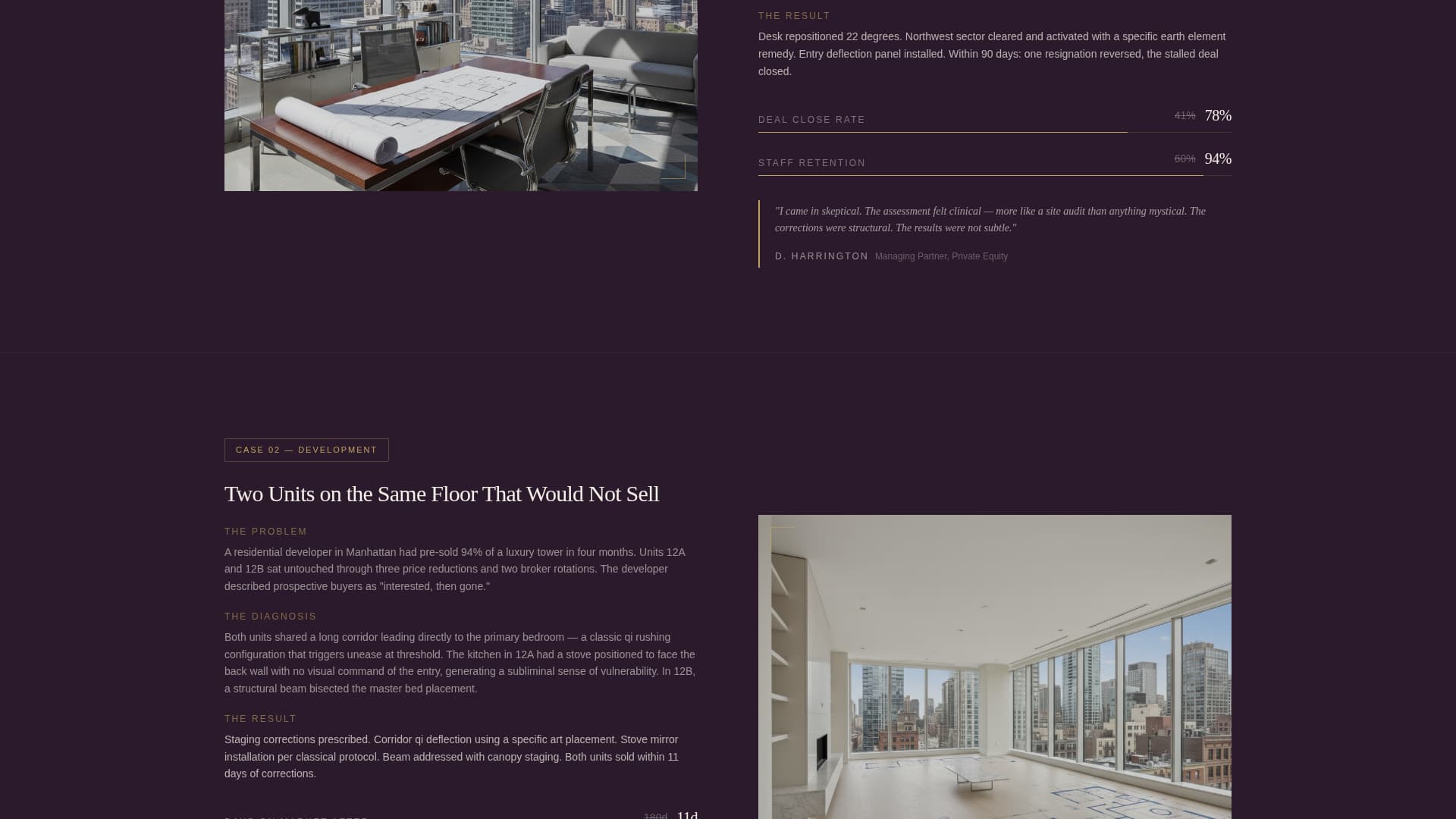 Harmonize — Expert Feng Shui Consultation Landing Page Template