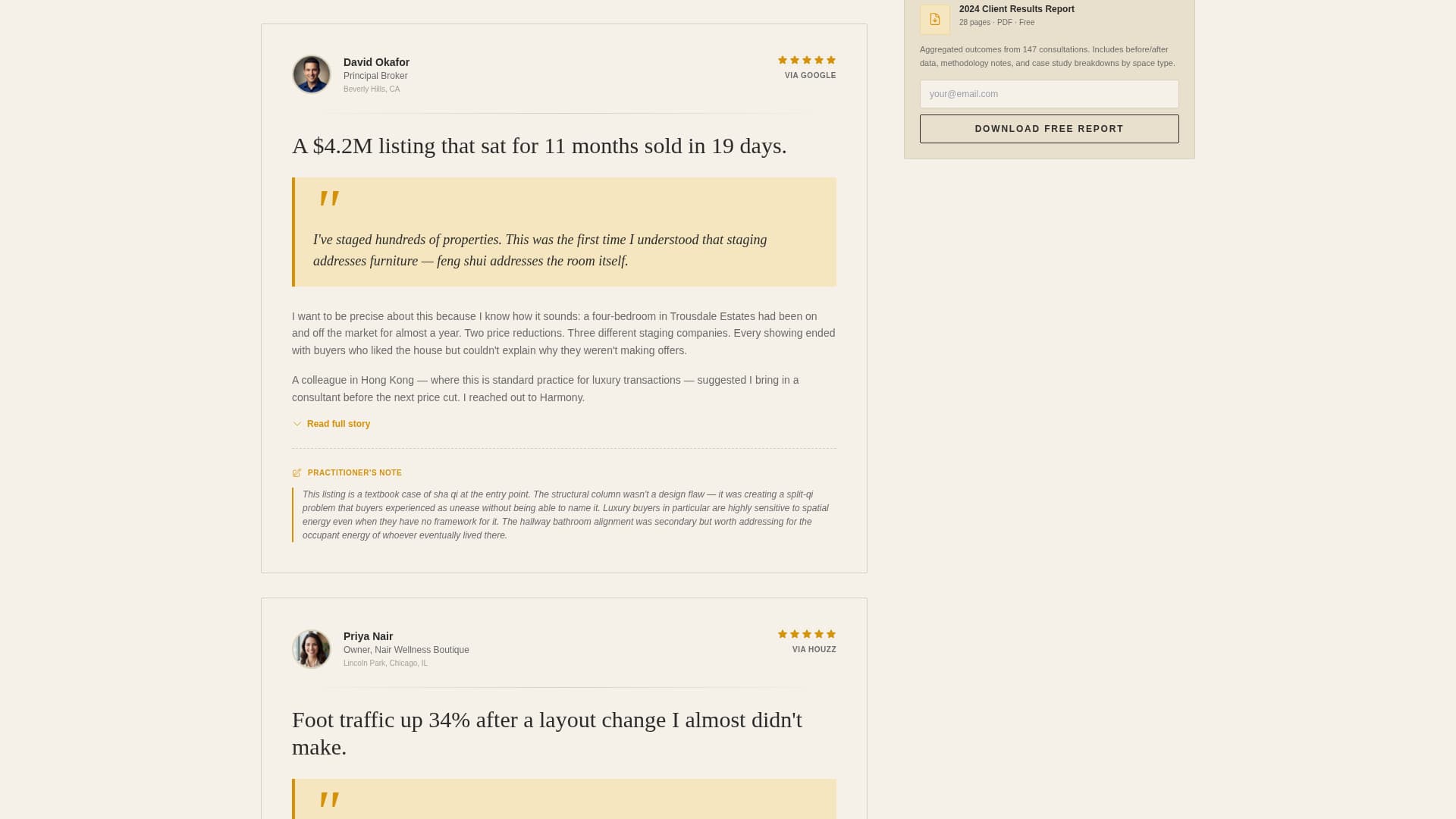 Harmony - Authoritative Fengshui Landing Page Template