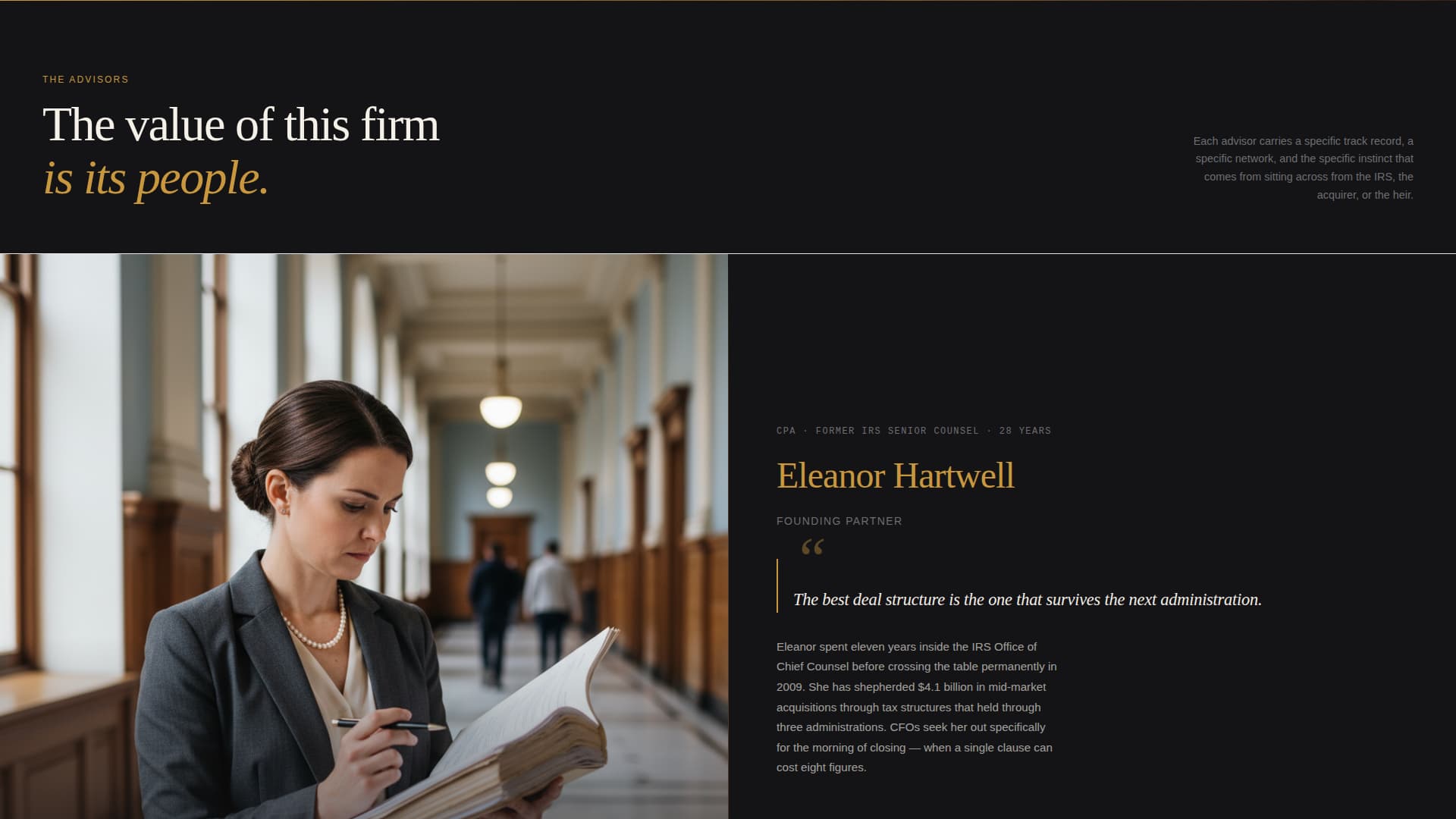 Counsel - Elite Financial Landing Page Template