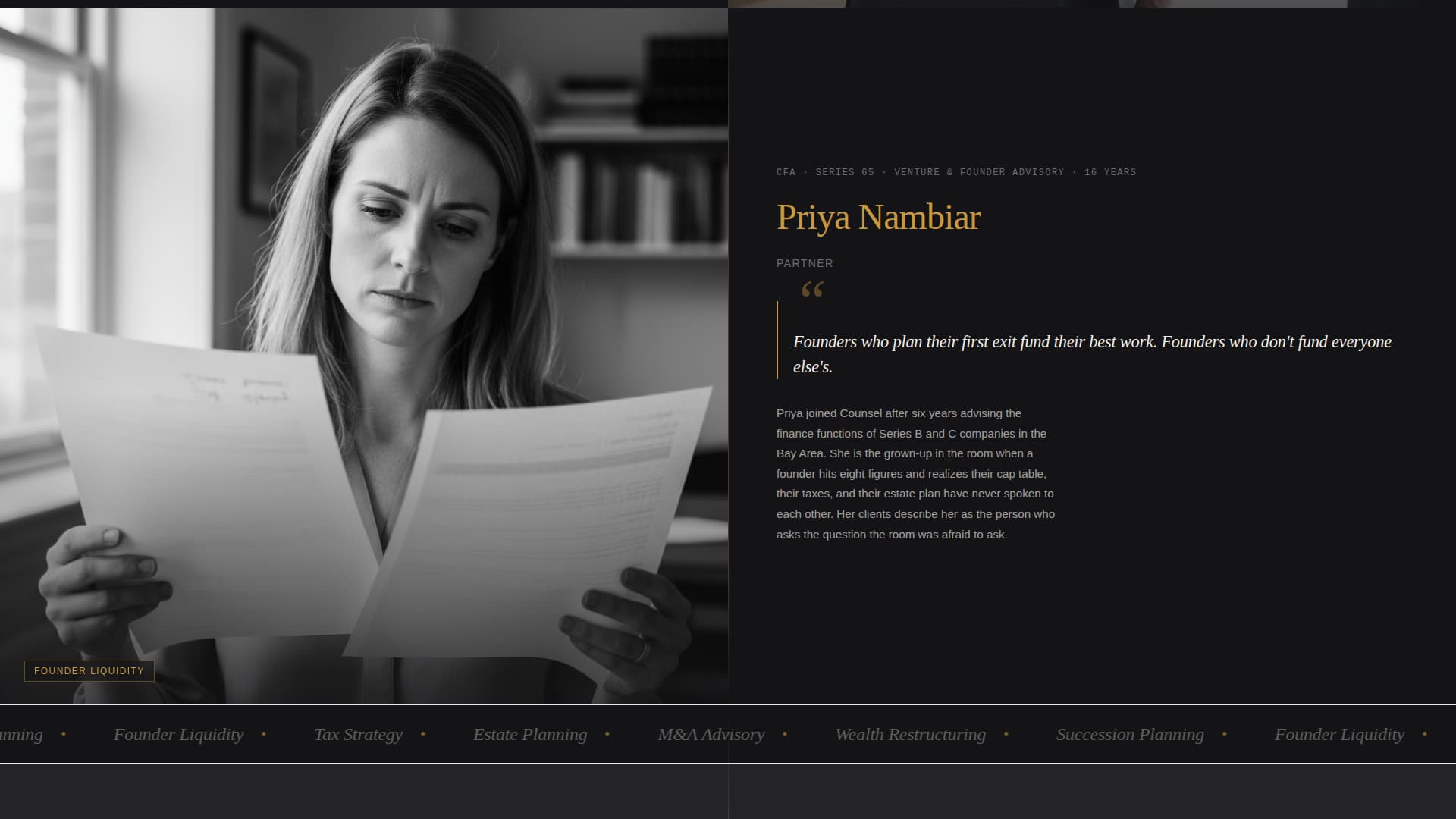 Counsel - Elite Financial Landing Page Template