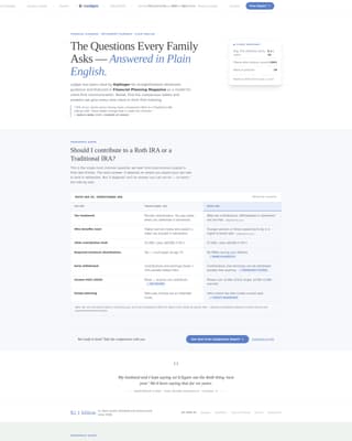 Financial Planner FAQ Website Template