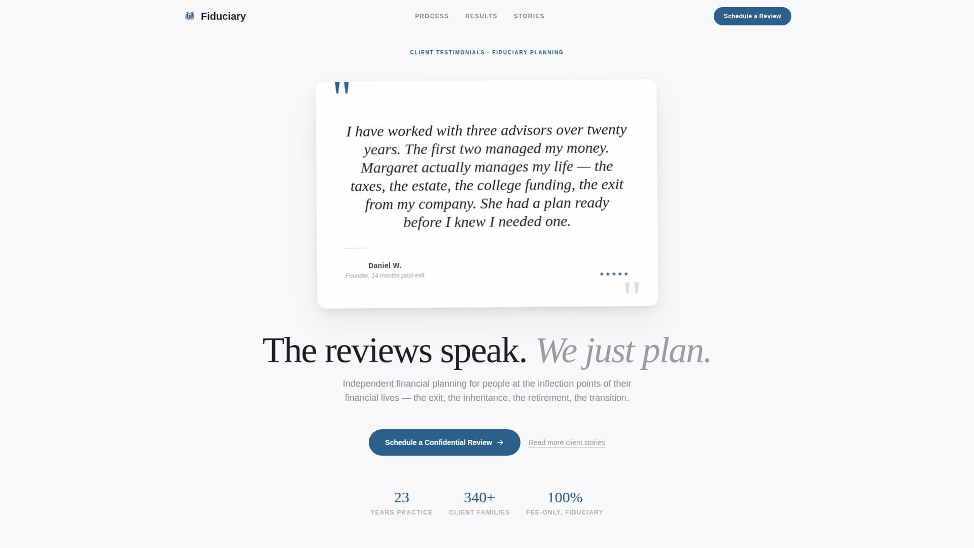 Financial Planner Reviews Website Template
