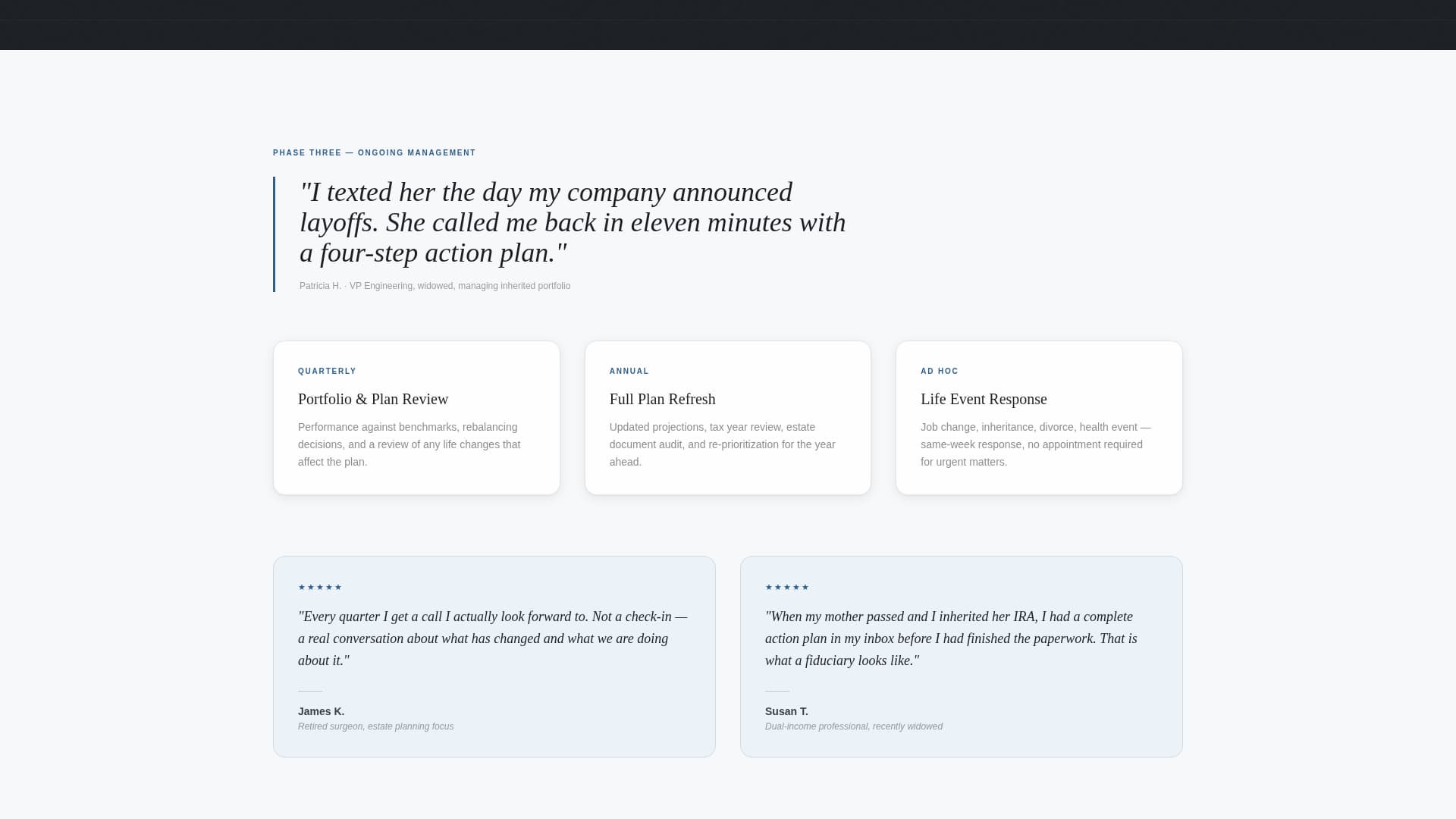 Financial Planner Reviews Website Template
