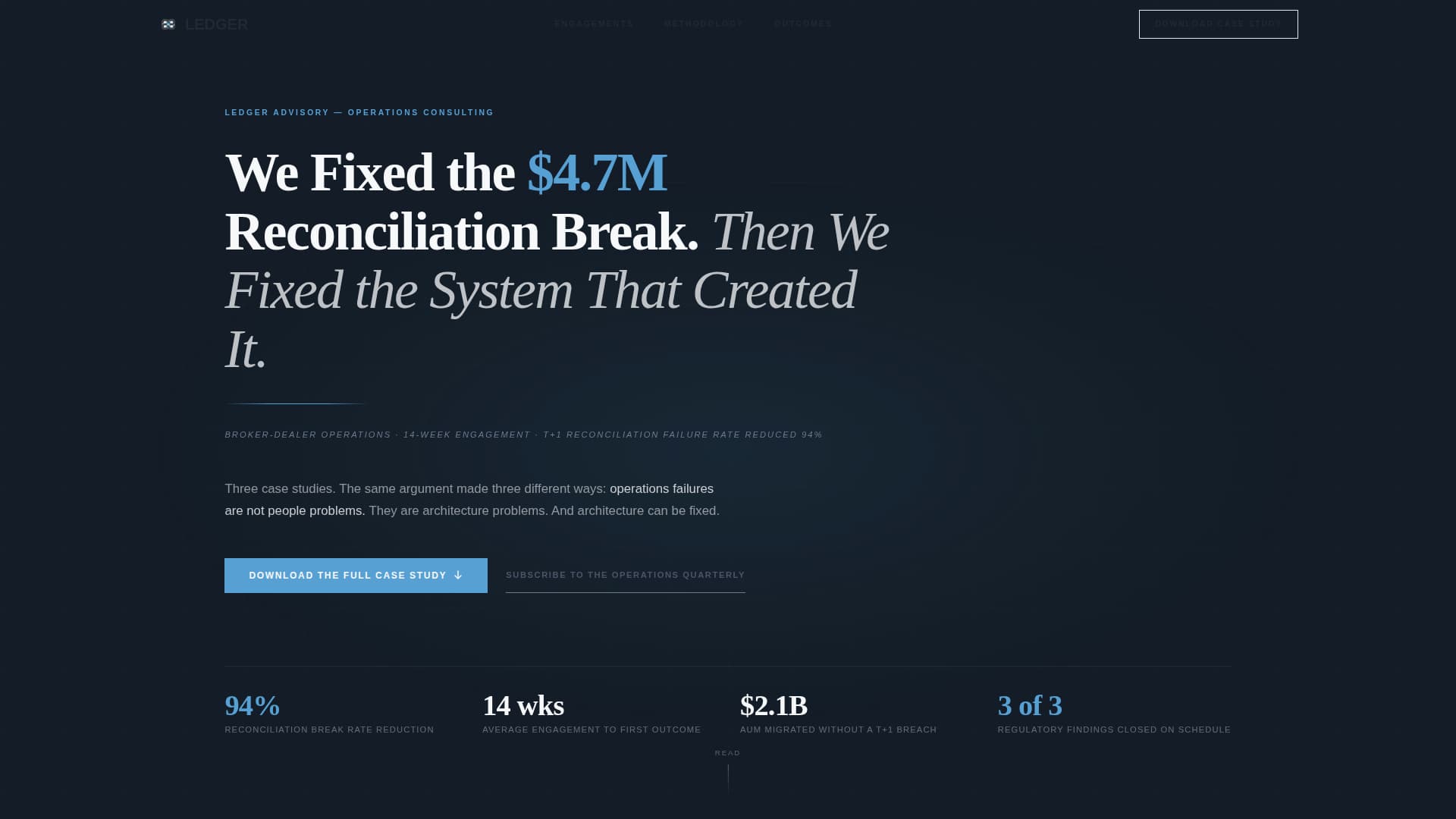 Financial Services Consulting Portfolio Website Template
