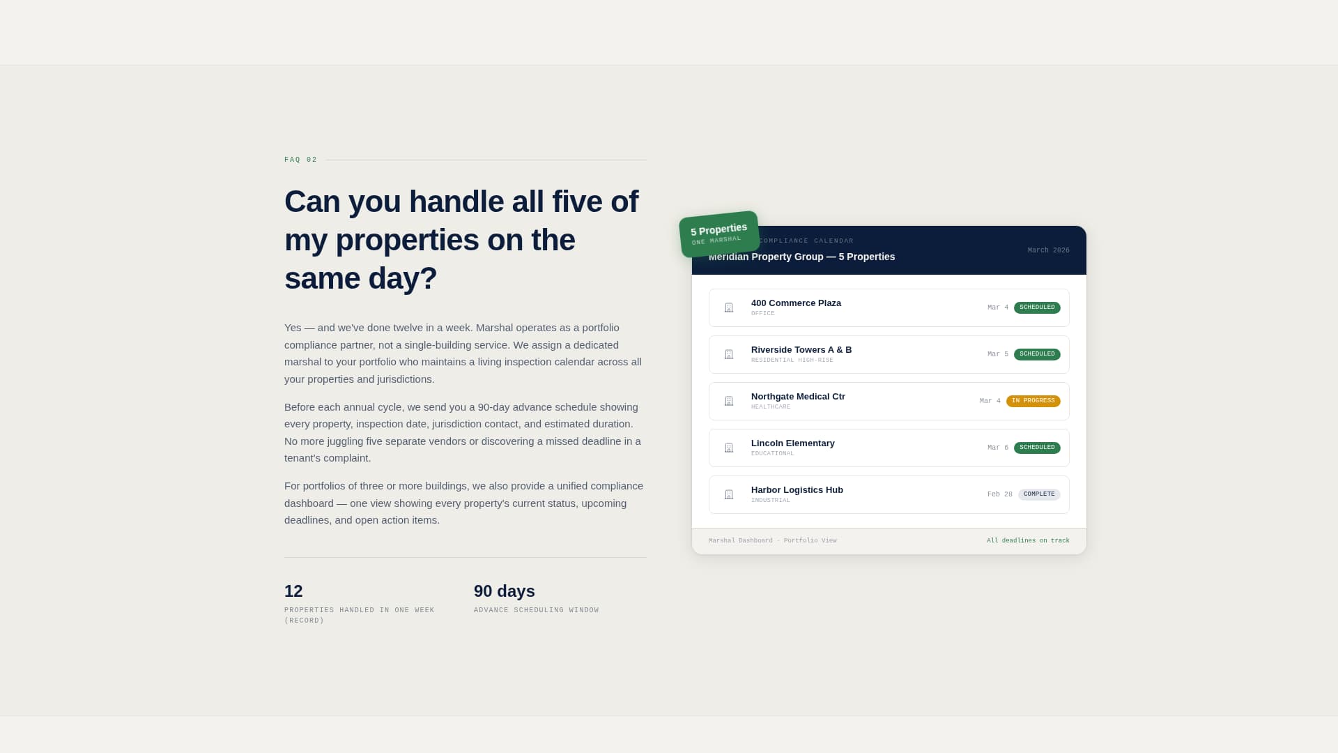 Fire Marshal Booking Website Template