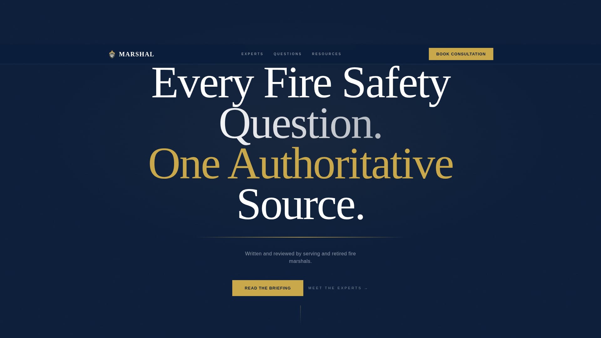Fire Marshal Specialist Booking Website Template