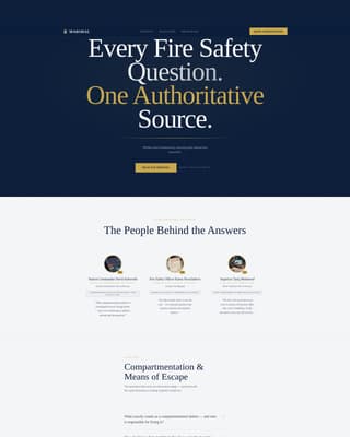 Fire Marshal Specialist Booking Website Template
