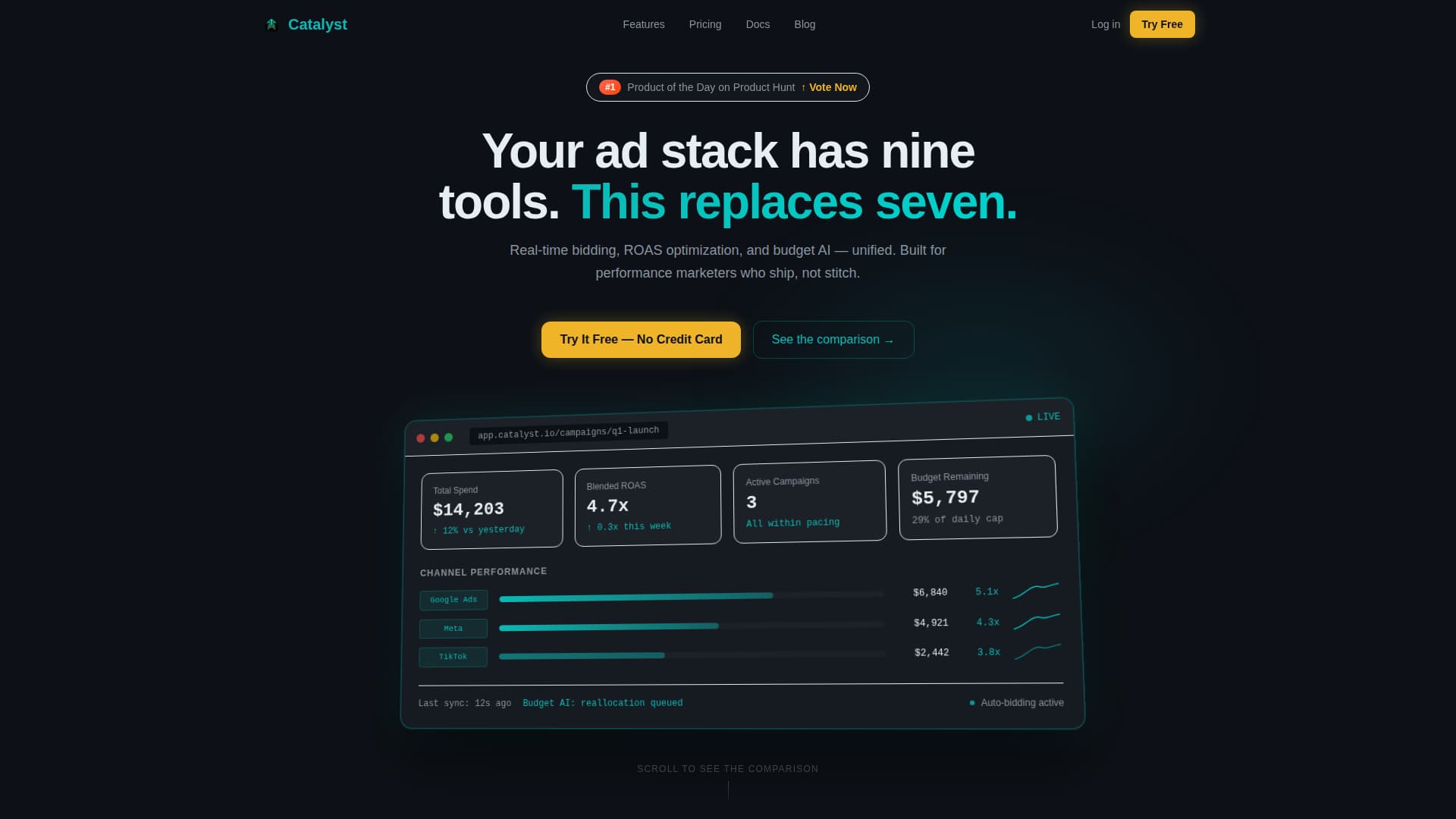 Catalyst - High-Performance Adtech Landing Page Template