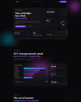 Signal - High-Converting Adtech Landing Page Template