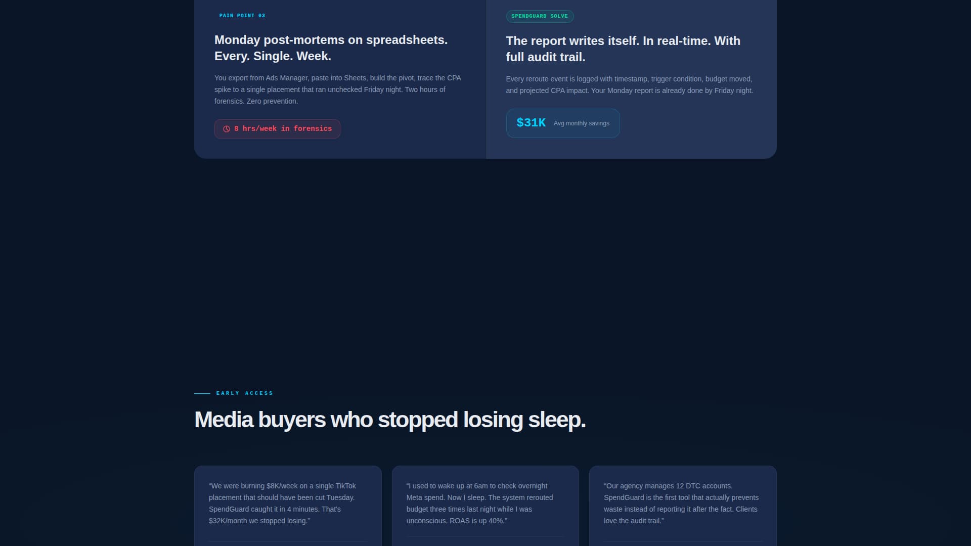 Spendguard - Intelligent Adtech Landing Page Template