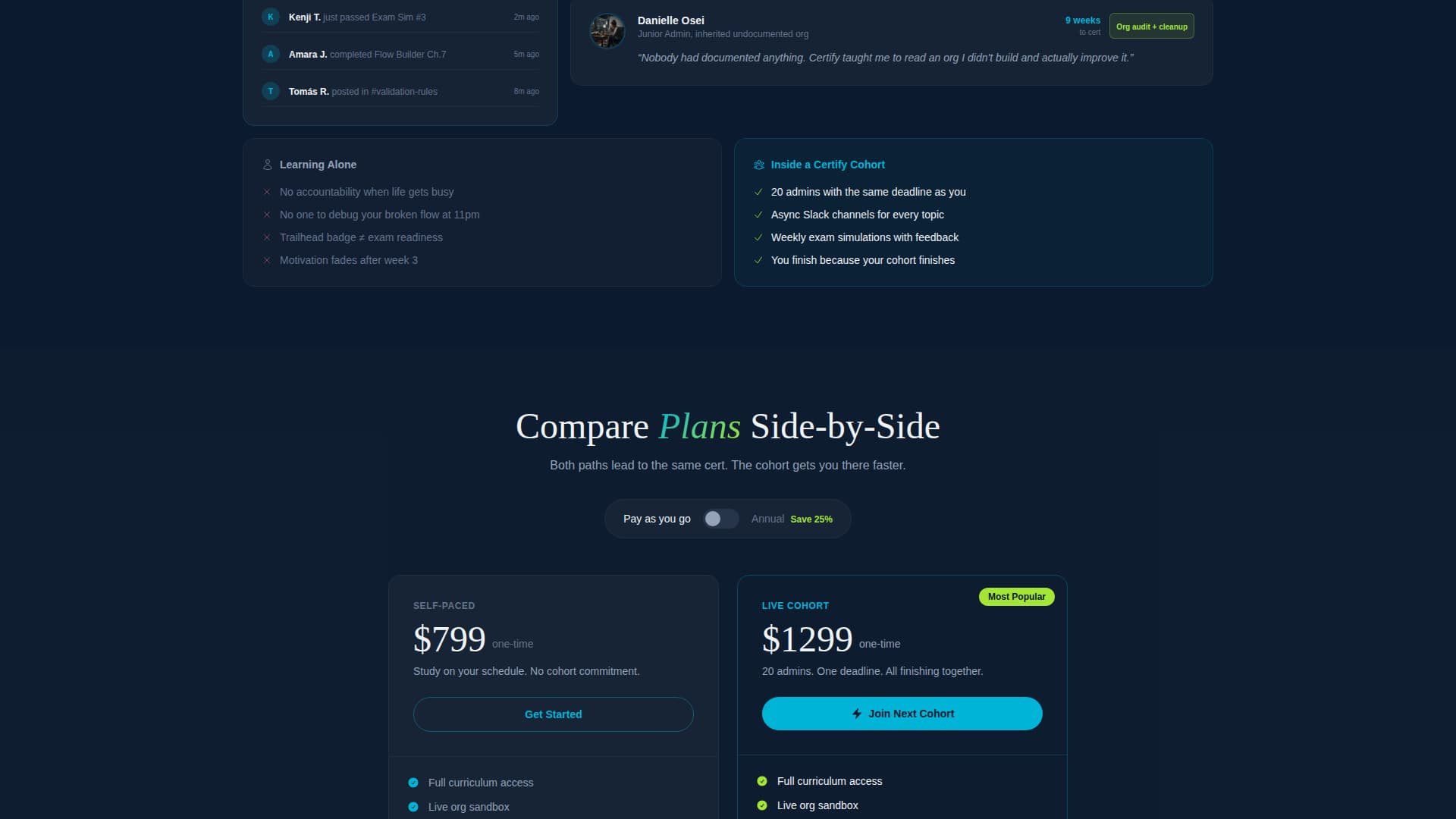 Certify - Dynamic Admin Training Landing Page Template