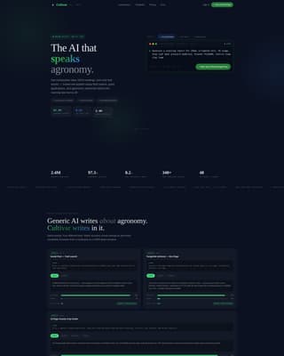 Growth — Farm Tech Landing Page Template