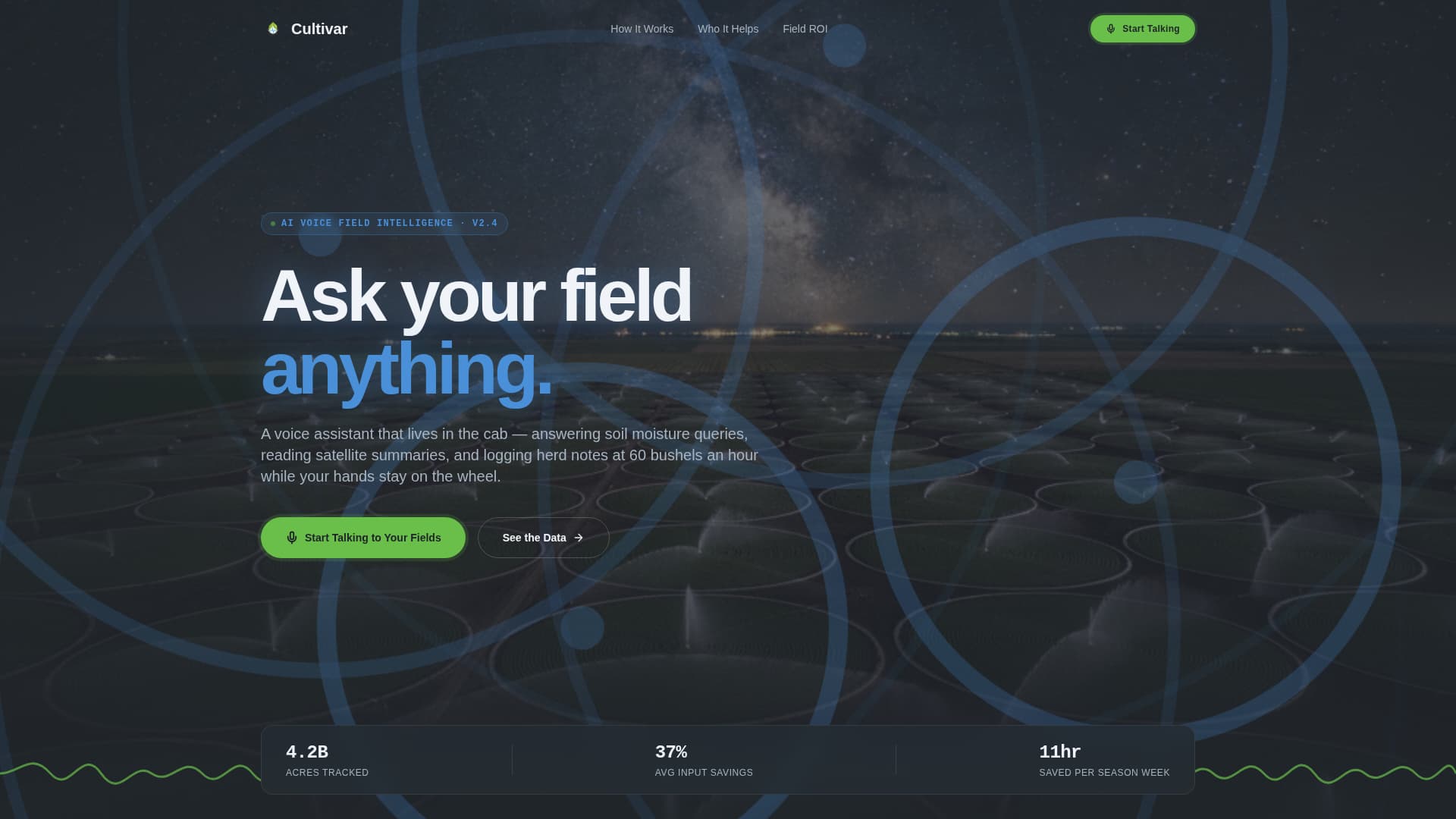 Cultivar - Dynamic Agriculture Landing Page Template