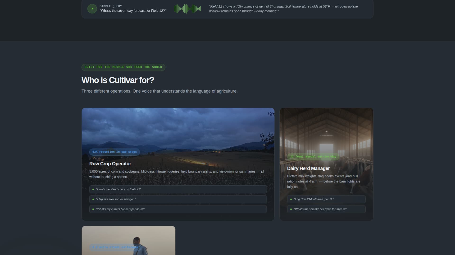 Cultivar - Dynamic Agriculture Landing Page Template
