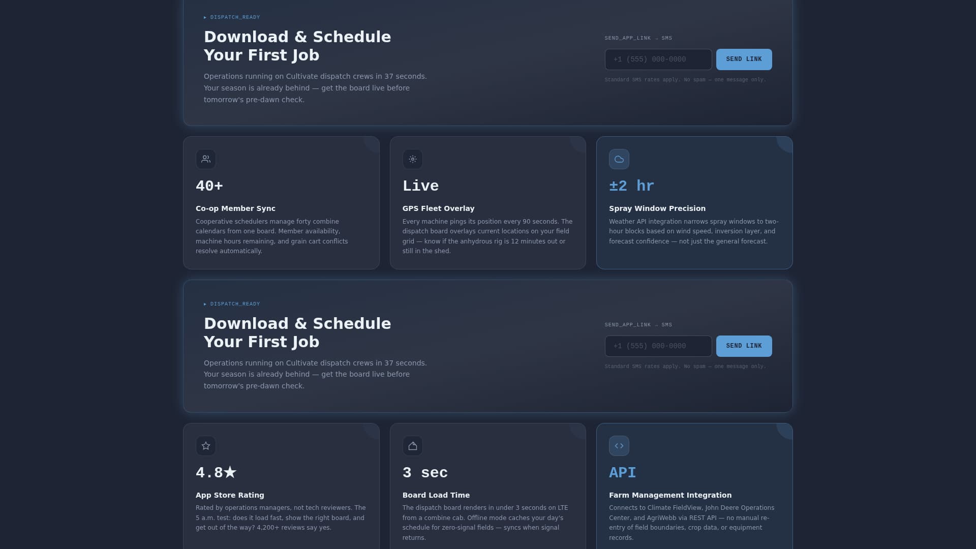 Agriculture Vertical SaaS Booking Website Template