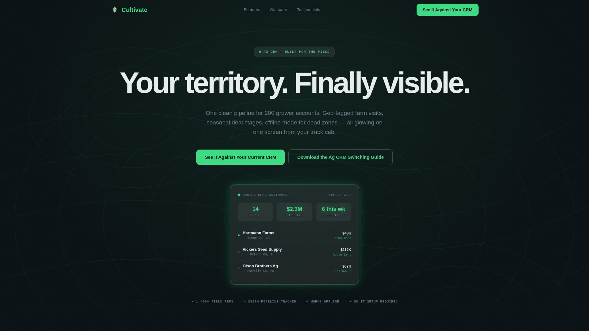 Grow — Connected Agriculture Landing Page Template