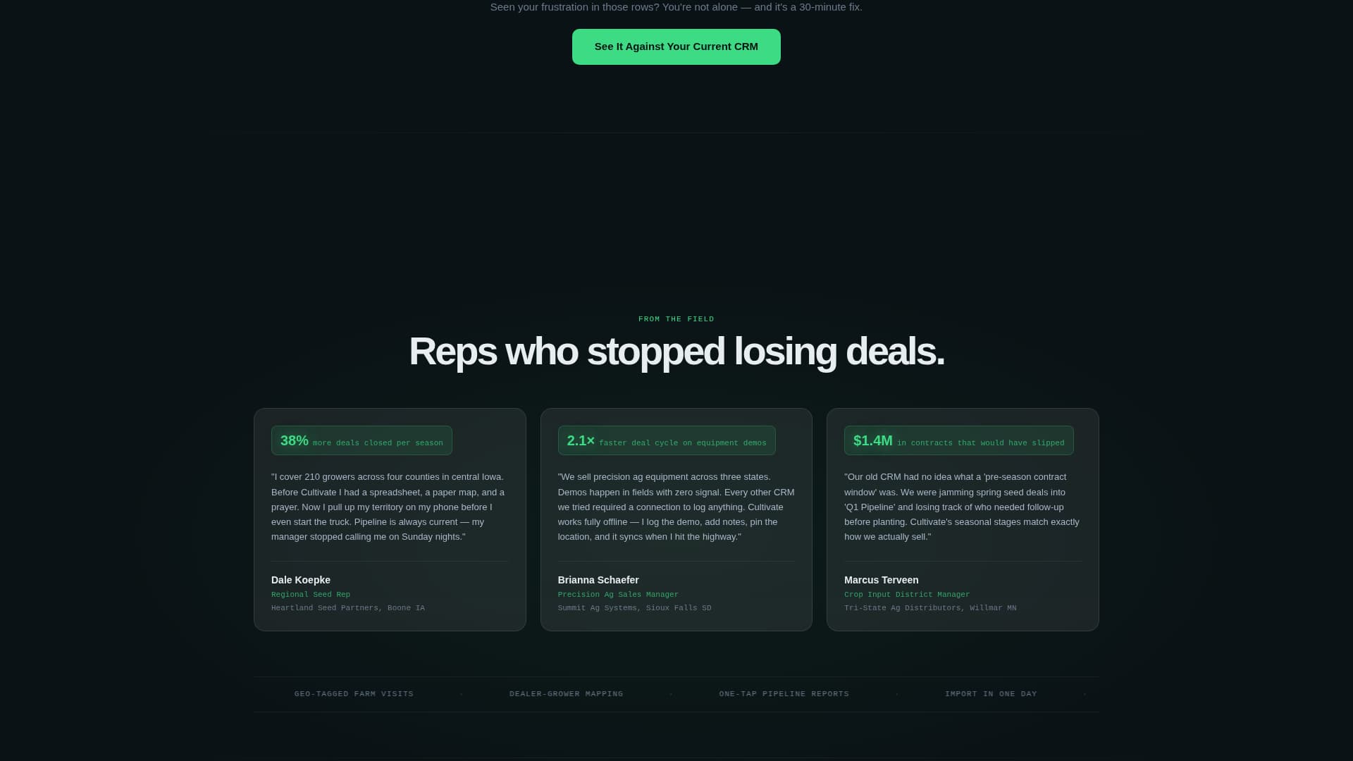 Grow — Connected Agriculture Landing Page Template