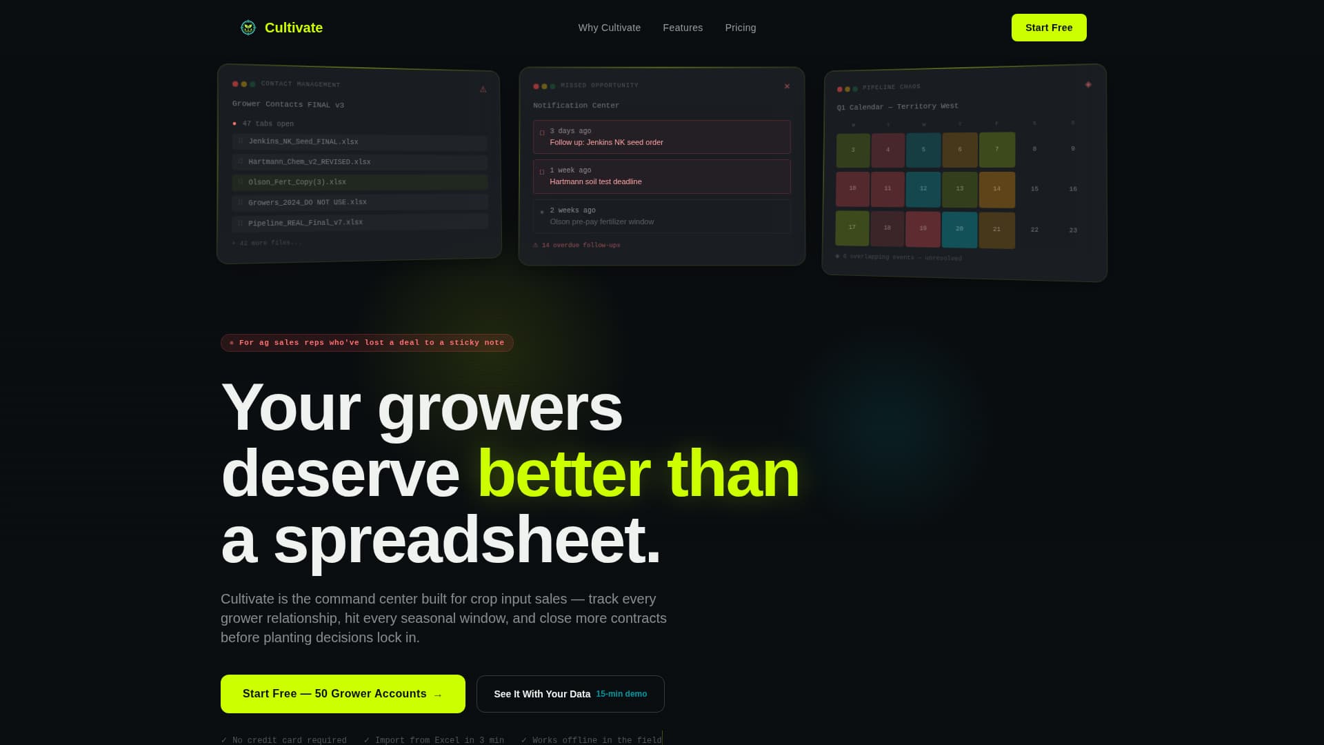 Cultivate - High-Impact Agriculture Landing Page Template