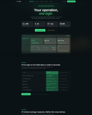 Portal - Powerful Agri Dashboard Landing Page Template
