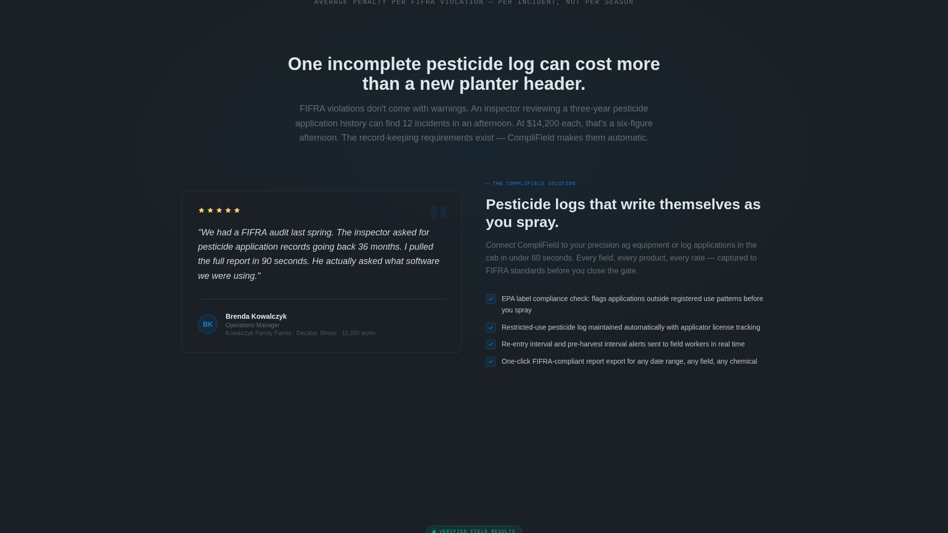 Comply - Powerful Agriculture Compliance Landing Page Template