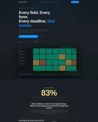 Comply - Powerful Agriculture Compliance Landing Page Template