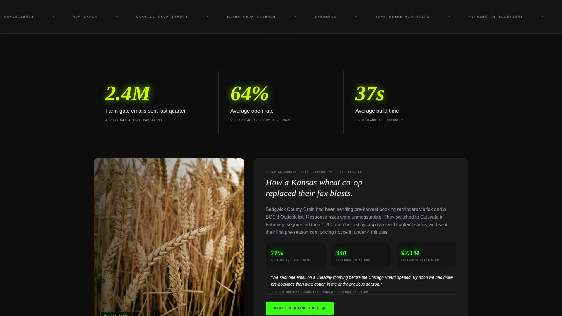 Agriculture Software Professional Website Template